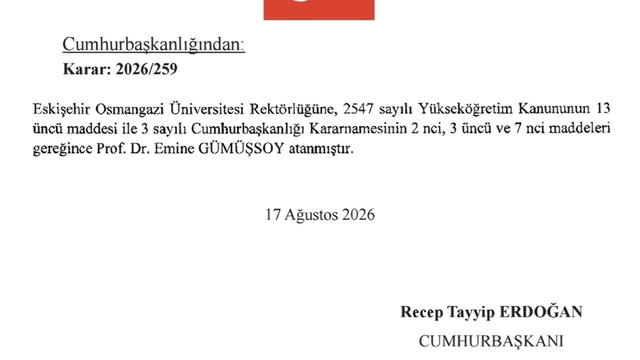 Eskişehir Osmangazi Üniversitesi'ne (ESOGÜ) yeni rektör atandı Prof. Dr. Emine Gümüşsoy, ESOGÜ Rektörü oldu