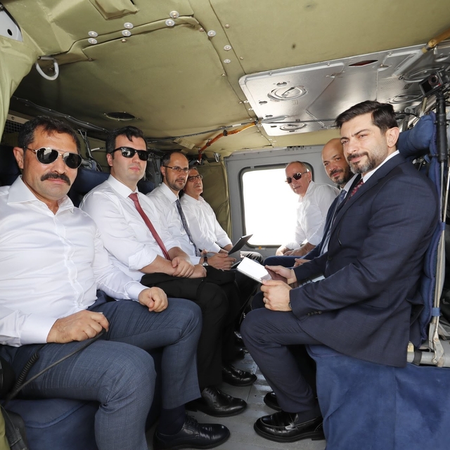 Hatay'da ihya ve inşa çalışmaları havadan incelendi