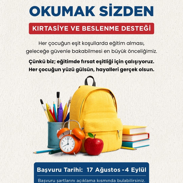 Marmaris Belediyesi'nden öğrencilere kırtasiye ve beslenme desteği