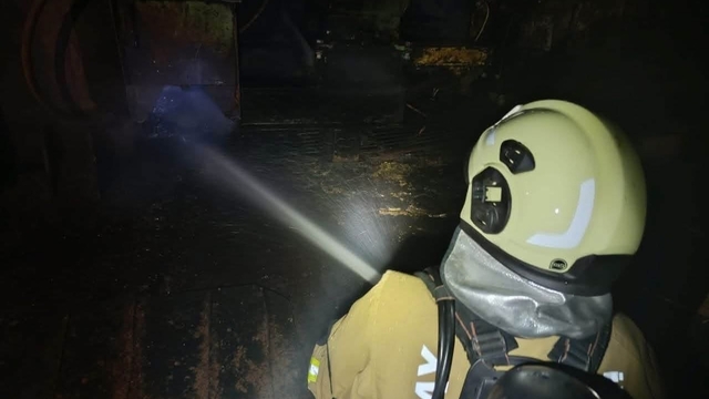 Antakya'da küspe yağ fabrikasında yangın çıktı