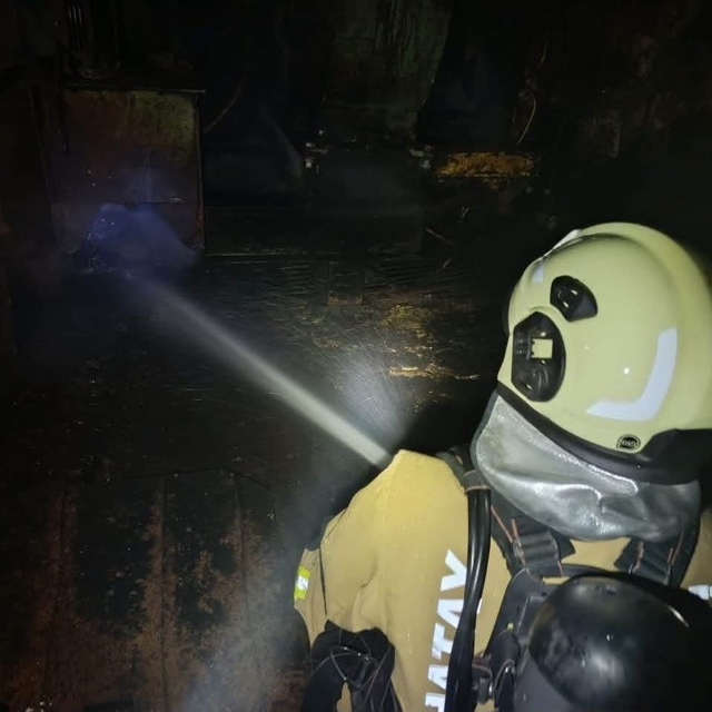 Antakya'da küspe yağ fabrikasında yangın çıktı