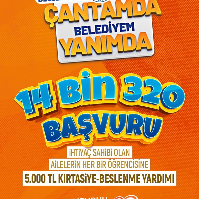 Büyükşehir'in 5 bin TL'lik eğitim desteğine 14 bin 320 başvuru