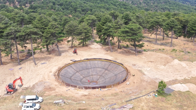 Madra Dağları'na yeni helikopter yangın havuzu kazandırıldı