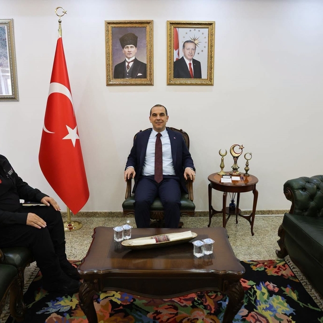 Vali Taşolar, AFAD Müdürü Tuncer Şeyda'yı kabul etti