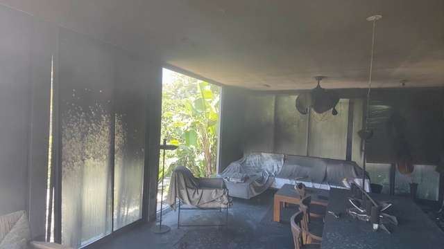 Bodrum'da bir otele ait prefabrik yapıda yangın çıktı