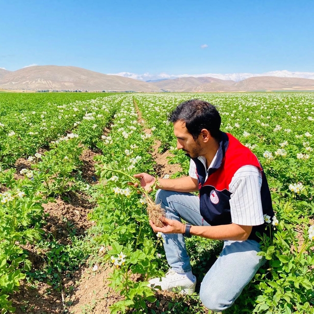 Bayburt'ta patates üretim alanları hastalık ve zararlılara karşı denetlendi