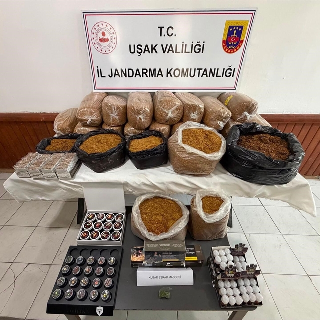 Uşak'ta 120 kilo bandrolsüz tütün ele geçirildi