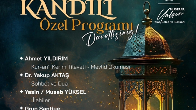 Talas'ta Mevlid Kandili özel programı