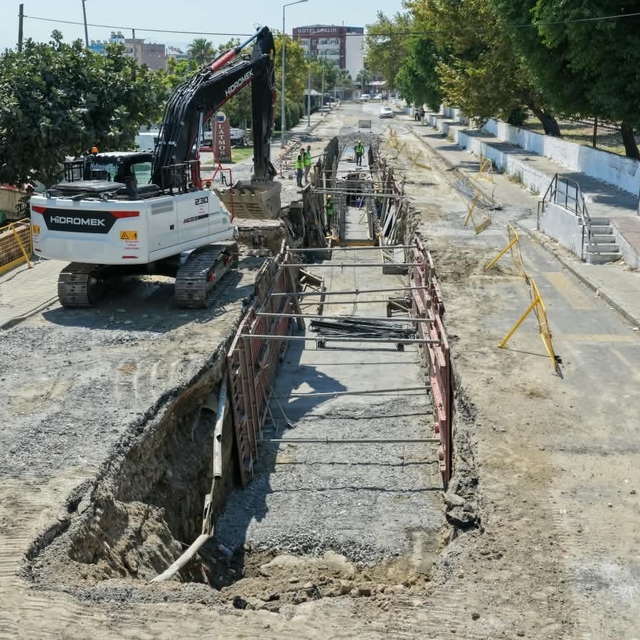 Söke'de 77 milyon TL'lik yağmur suyu hattı projesi sürüyor