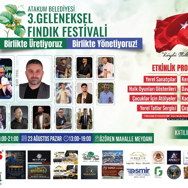 Atakum'da Geleneksel Fındık Festivali başlıyor