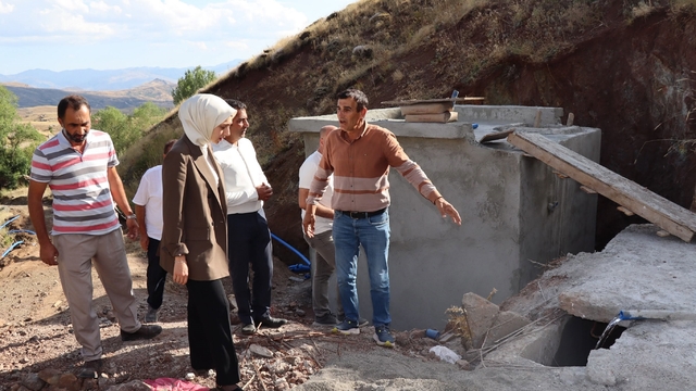 Tercan'da KÖYDES kapsamında içme suyu projeleri yerinde incelendi