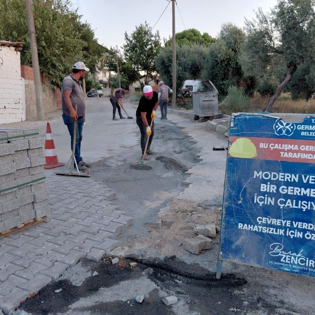 Germencik'te yol bakım ve onarım çalışmaları sürüyor