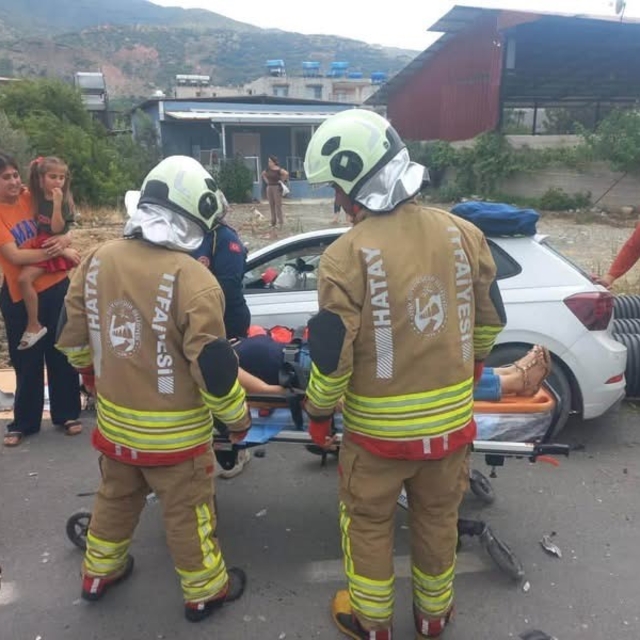 Samandağ'da trafik kazası:1 yaralı