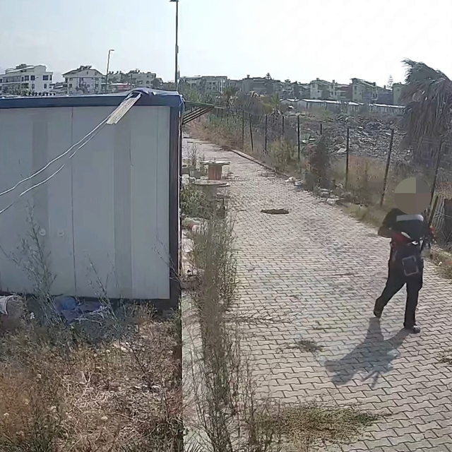 Pes dedirten rahatlıkla konteyner kenti soyan hırsızlar kameraya yakalandı