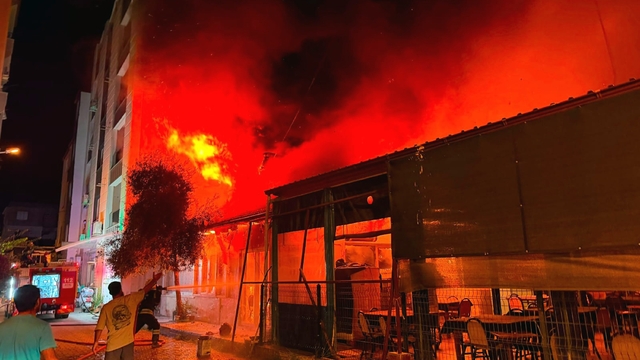 Dalaman'da işyeri yangını
