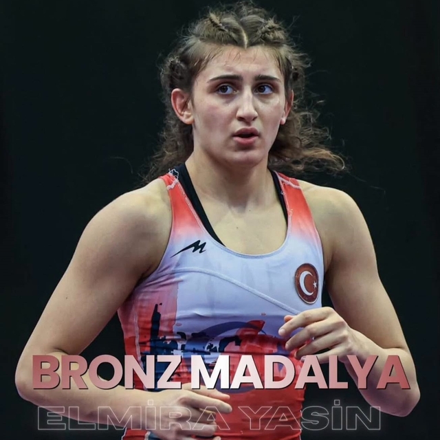 Erzincanlı milli güreşçi Elmira Yasin dünya üçüncüsü oldu