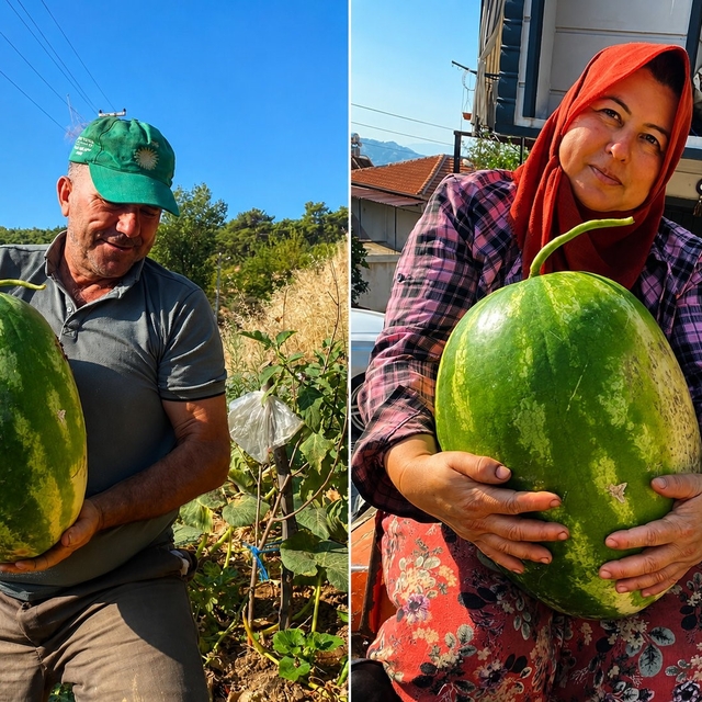 Aydın'da 550 rakımda karpuz ve balkabağı yetiştiriyorlar