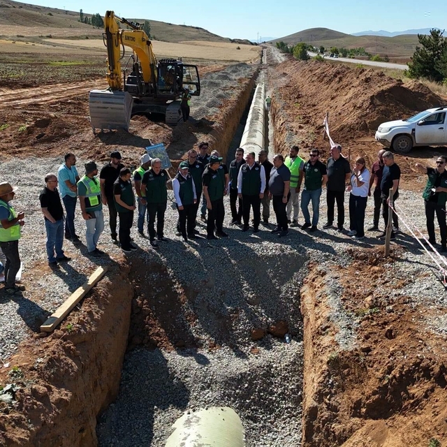 Bayburt Kırklartepe Barajı sulama inşaatında inceleme