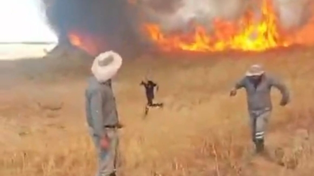 Malatya'da korkutan anız yangını