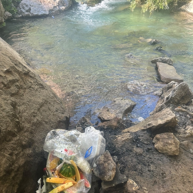 Piknik alanına bırakılan çöpler vatandaşın tepkisine yol açtı