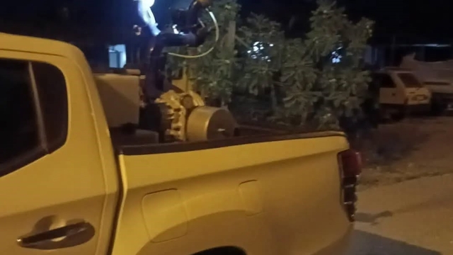 Germencik'te gece ilaçlaması sürüyor