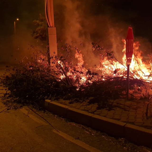 Alaca'da çıkan örtü yangını söndürüldü