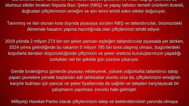 İsmail Özdemir: "MHP olarak çiftçilerimizin talep ve beklentilerinin yanında olmaya devam edeceğiz"