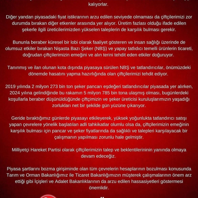 İsmail Özdemir: "MHP olarak çiftçilerimizin talep ve beklentilerinin yanınd...