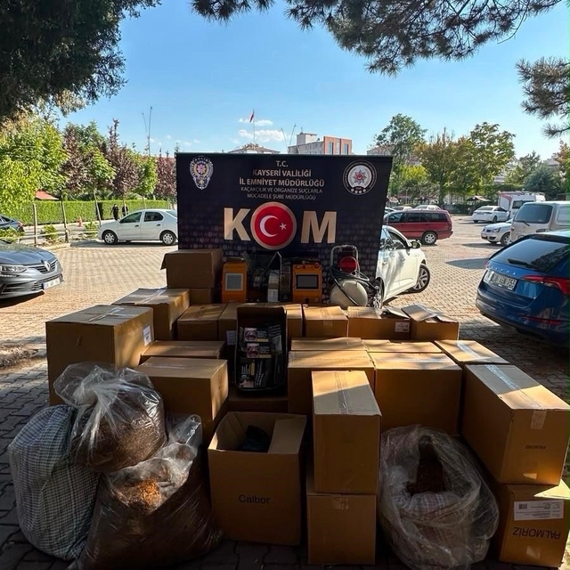 Kayseri'de 270 bin makaron ele geçirildi: 1 gözaltı