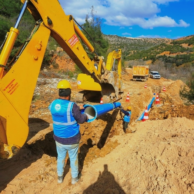 DESKİ, Çal'ın 2 bin 850 metrelik içme suyu terfi hattını yeniledi