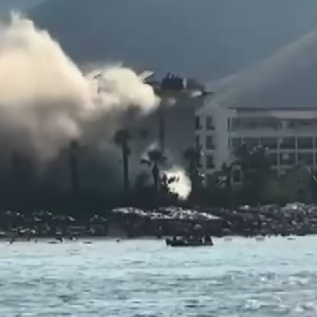 Marmaris'teki otelde baca yangını