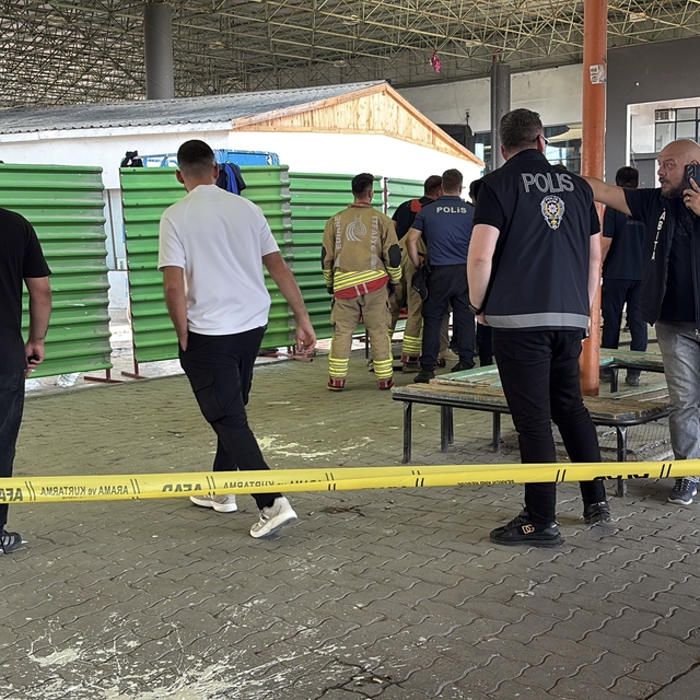 Edirne Otogarı'nda tinerli boya yangını: 2 işçi yaralandı