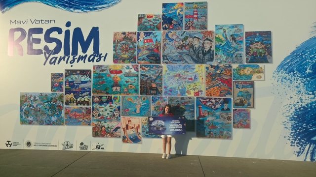 Hataylı minik ressam TEKNOFEST Mavi Vatan'da elde ettiği başarıyla gururlandırdı