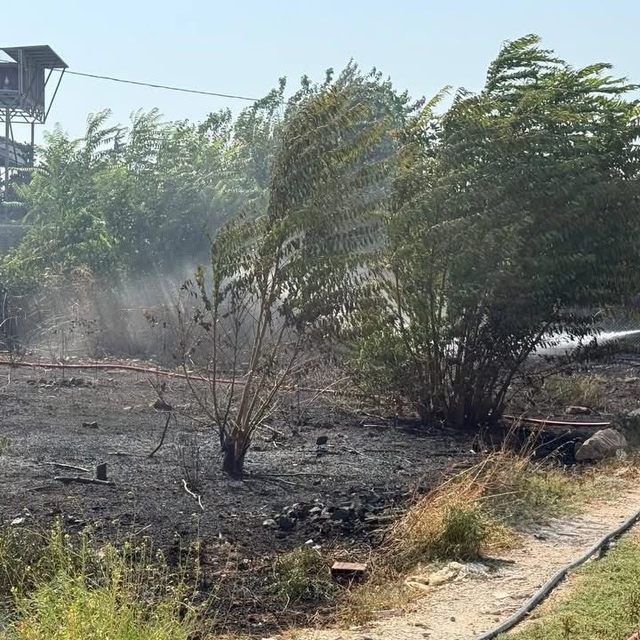 Antakya'da bahçe yangını kontrol altına alındı