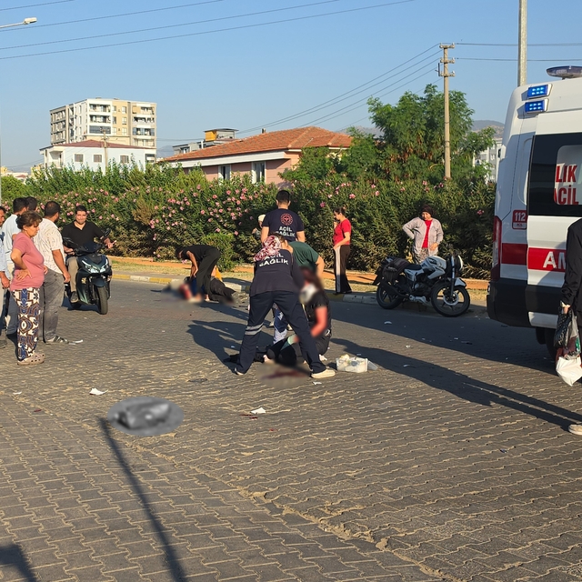 Nazilli'de motosikletler çarpıştı: 2 ağır yaralı