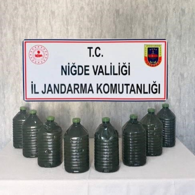 Niğde'de kaçak içki operasyonu: 40 litre etil alkol ele geçirildi