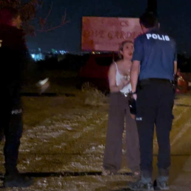 Stüdyo bahçesinde darp edilen kadını polis kurtardı