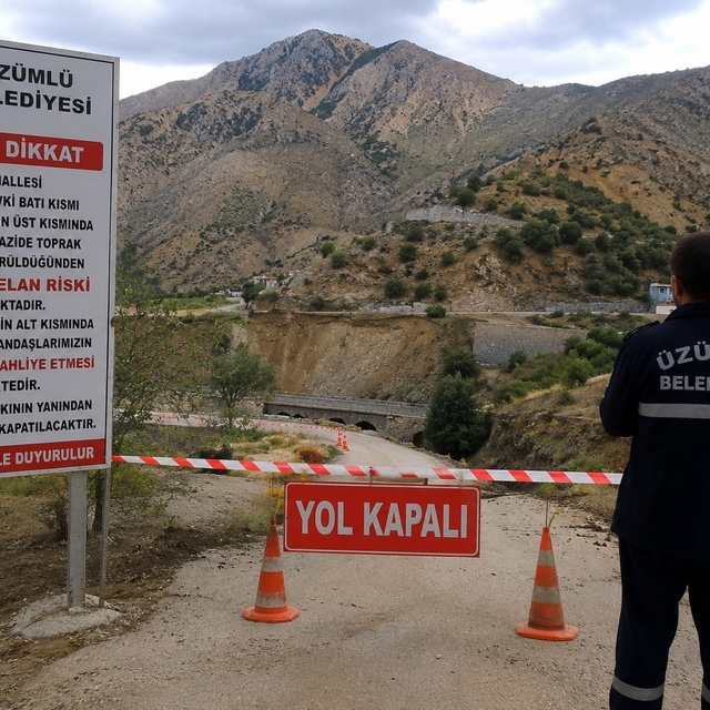 Üzümlü'de heyelan riski nedeniyle bazı yapılar için tahliye uyarısı