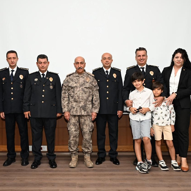 Muğla emniyetinde rütbe terfi töreni