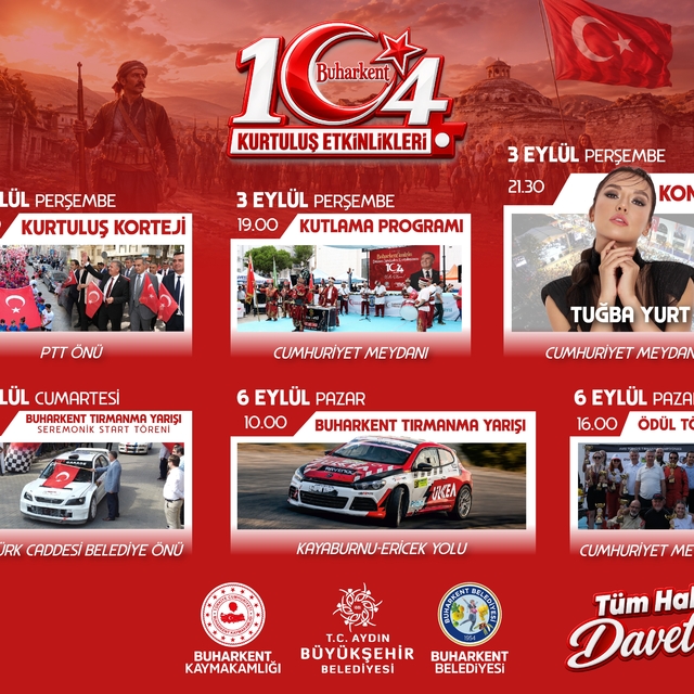 Buharkent'te 104. kurtuluş yıl dönümü coşkusu başlıyor