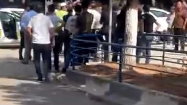 Kurtalan'da trafik uygulaması sırasında gerginlik