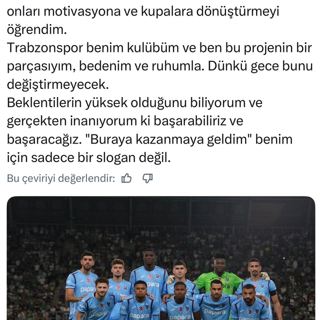 Mohamed Salah'tan Trabzonspor mesajı: Buraya kazanmaya geldim