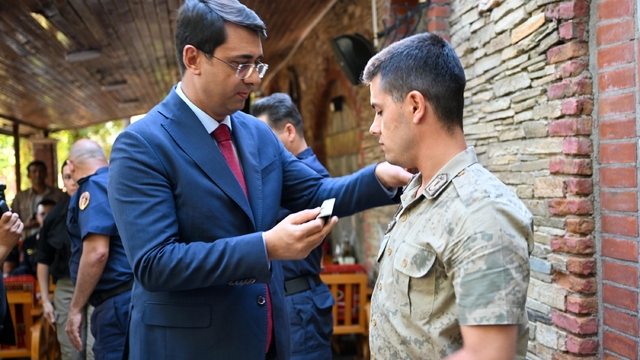 Uşak'ta jandarma personeli için rütbe terfi töreni düzenlendi