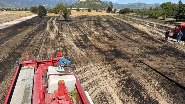 Burdur'da tarım arazisi yangında küle döndü