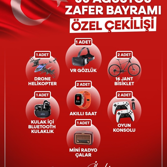 Canik Belediyesi'nden Zafer Bayramı özel çekilişi