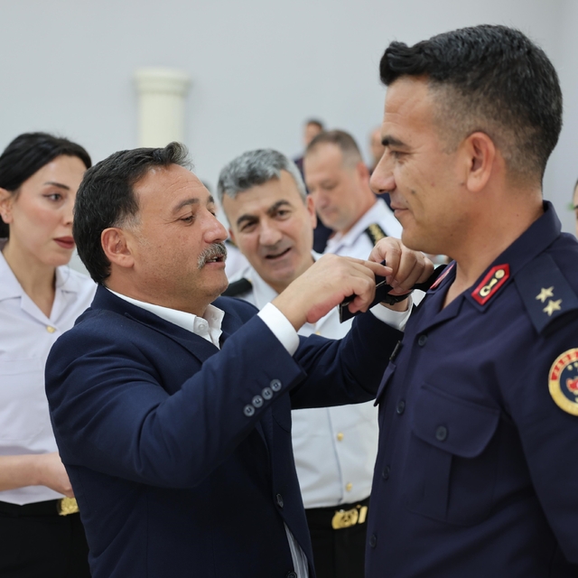 Vali Çiçek, Rütbe Terfi Töreni'ne katıldı