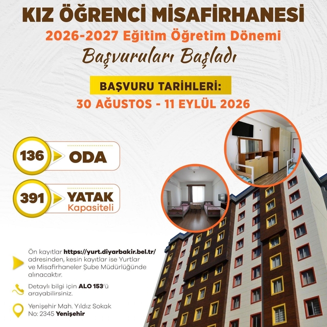 Kız öğrenci misafirhanesi için yeni dönem başvuruları başladı