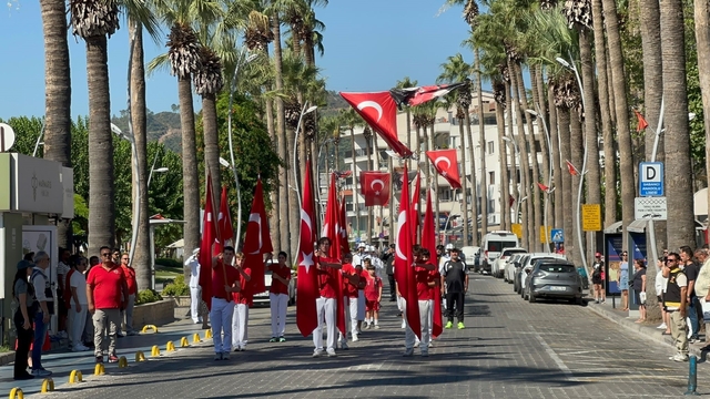 30 Ağustos Zafer coşkusu Marmaris'te törenler ile başladı