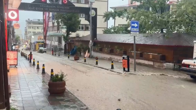 Artvin'de sağanak; ev ve iş yerlerini su bastı