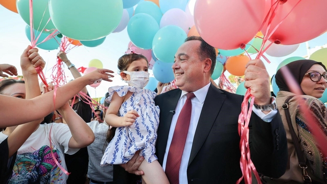 Zafer Bayramı'nda çocukların yüzü güldü